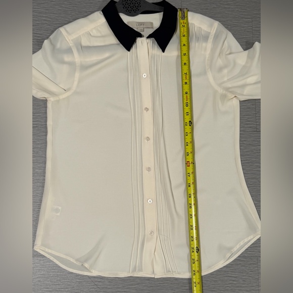 LOFT Colorblocked Collar Blouse Medium - Picture 11 of 11